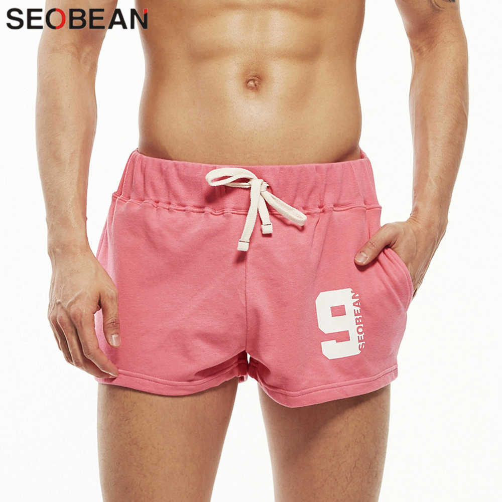 Seobean Mens Casual Shorts Cotton Fitness Sweatpants Short Summer Jogger Men Homewear Gymi 210629