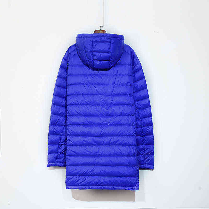 Oversize 5XL 6XL 7XL 8XL Mens Lightweight Down Jacket Autumn Winter Men's Hooded Long Casual Regular Ultrathin Men's Coat 211220