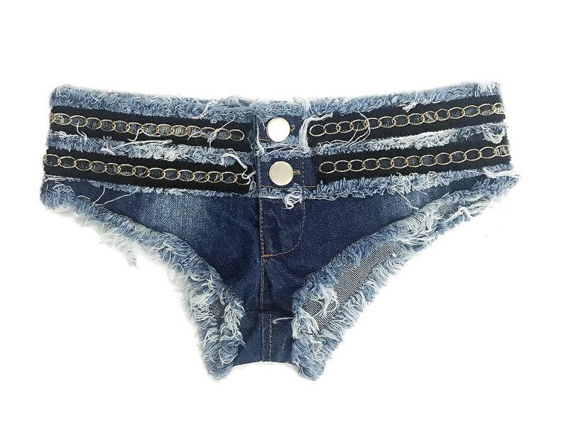 Women's Jeans Women Sexy Short Booty Shorts Denim Ripped Hole Low Waist Casual Beach Vacation Wear Pants Club Party Bottom