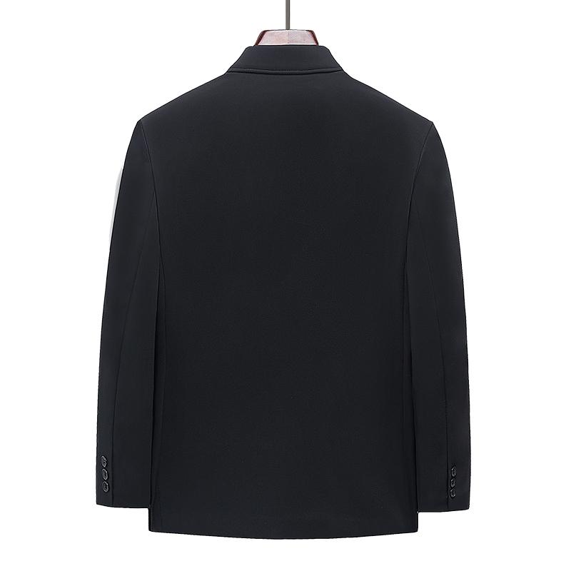 Men's Suits & Blazers Men Zhongshan Mao Suit Chinese Style Tunic Blazer Male Spring Autumn Black Classical Sun Yat Sen Outfits Elegant Cloth