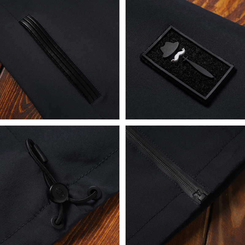 High Quality Men's Zipper Jacket Winter Spring Autumn Casual Solid Hooded Jackets Outwear Slim Fit Plus Size 211110