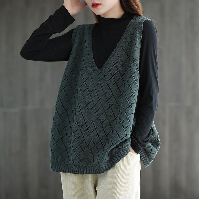 Women's Sweaters Arrival Spring Autumn Arts Style Women V-neck Sleeveless Knitting Vest 100% Cotton Loose Rhombus Sweater Plus Siz, Brown
Women's Sweaters Arrival Spring Autumn Arts Style Women V-neck Sleeveless Knitting Vest 100% Cotton Loose Rhombus Sweater Plus Siz, Brown