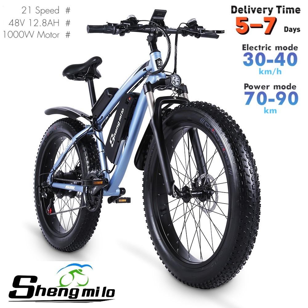 EU Shengmilo MX02S 26 Inch Electric 1000W Mountain Bike 40KM/H City Fat Tire Bicycle 17Ah Lithium-battery Adult Ebike Pedal Assist, 26 inches blue
EU Shengmilo MX02S 26 Inch Electric 1000W Mountain Bike 40KM/H City Fat Tire Bicycle 17Ah Lithium-battery Adult Ebike Pedal Assist, 26 inches blue
