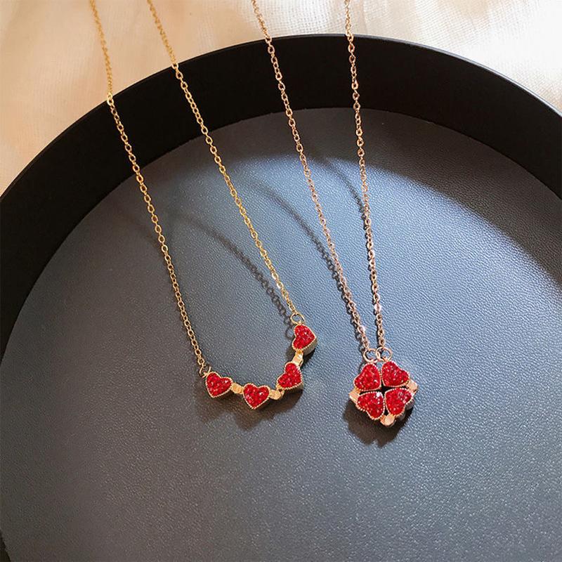 Pendant Necklaces Korean Style Sweet Deformable Crystal Heart Flower Women Ladies Elegant Wedding Jewelry Female Clavicle Chain
Pendant Necklaces Korean Style Sweet Deformable Crystal Heart Flower Women Ladies Elegant Wedding Jewelry Female Clavicle Chain