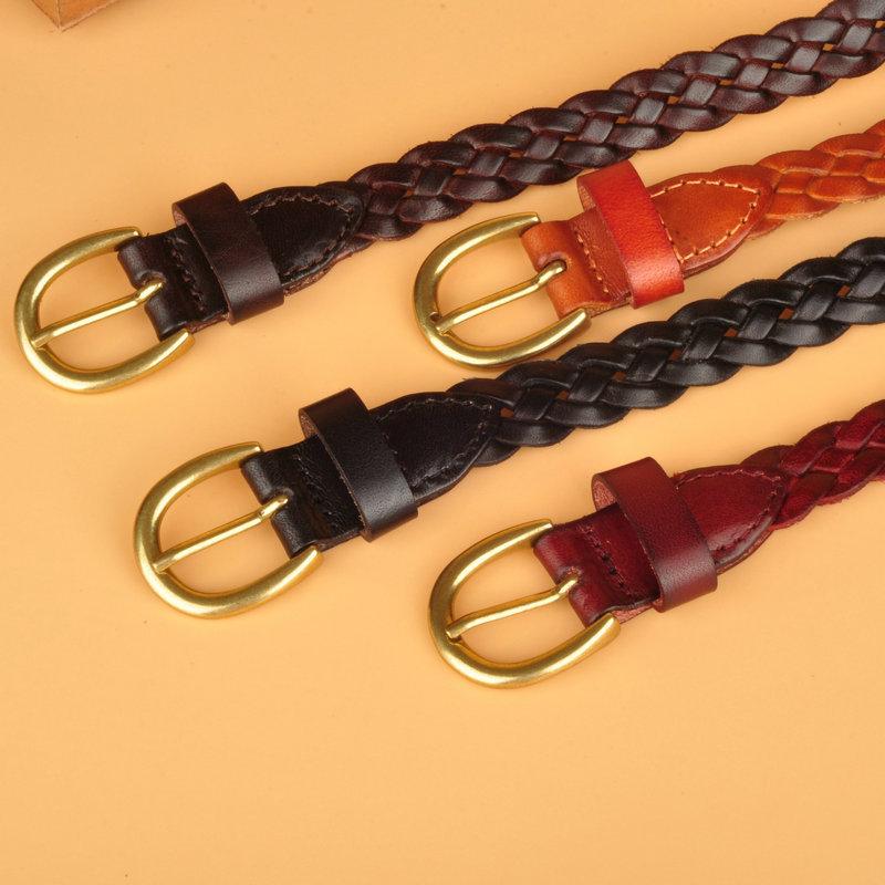 Belts Women Belt Genuine Leather Female Woven Knitted Quality Vintage Pin Buckle Strap Luxury Cummerbund, Black
Belts Women Belt Genuine Leather Female Woven Knitted Quality Vintage Pin Buckle Strap Luxury Cummerbund, Black