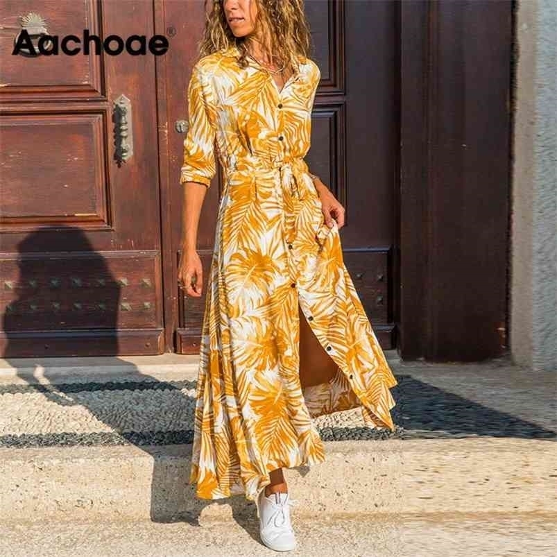Aachoae Women Print Long Dress Spring Sleeve Buttons Split Casual Turn-down Neck Ladies Sashes Shirt es 210701, Orange
Aachoae Women Print Long Dress Spring Sleeve Buttons Split Casual Turn-down Neck Ladies Sashes Shirt es 210701, Orange