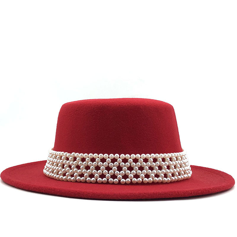 Simple Men Women Wide Brim Warm Wool Felt Jazz Fedora Hats Retro Style Solid Color Panama Hat Trilby Party Formal Hat 56-58CM