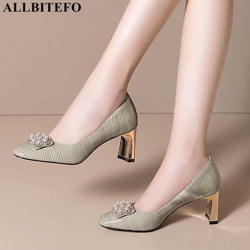 ALLBITEFO size 33-43 Beaded design genuine leather women heels shoes golden heel fashion casual high heels women high heel shoes 210611, As picture
ALLBITEFO size 33-43 Beaded design genuine leather women heels shoes golden heel fashion casual high heels women high heel shoes 210611, As picture