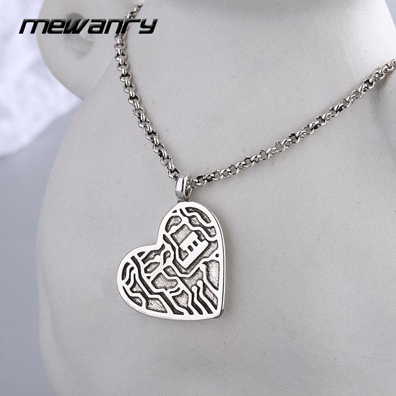 Chains MEWANRY 925 Sterling Silver Necklace Fashion Hip Hop Vintage Couples Creative Irregular Texture LOVE Heart Thai Jewelry
Chains MEWANRY 925 Sterling Silver Necklace Fashion Hip Hop Vintage Couples Creative Irregular Texture LOVE Heart Thai Jewelry