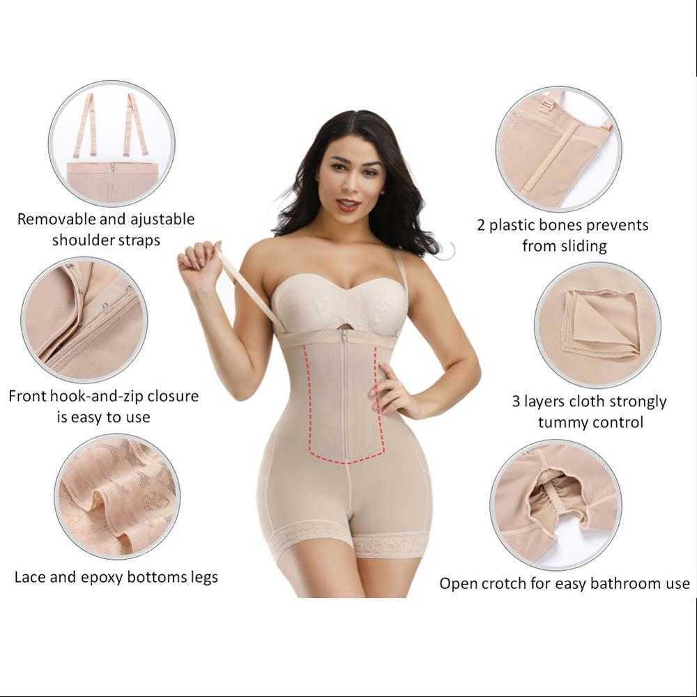 Lover Beauty Plus Size Shapewear Butt lifter Bodysuits Waist Trainer Corset Tummy Control Panties Women Postpartum Body Girdle T200824