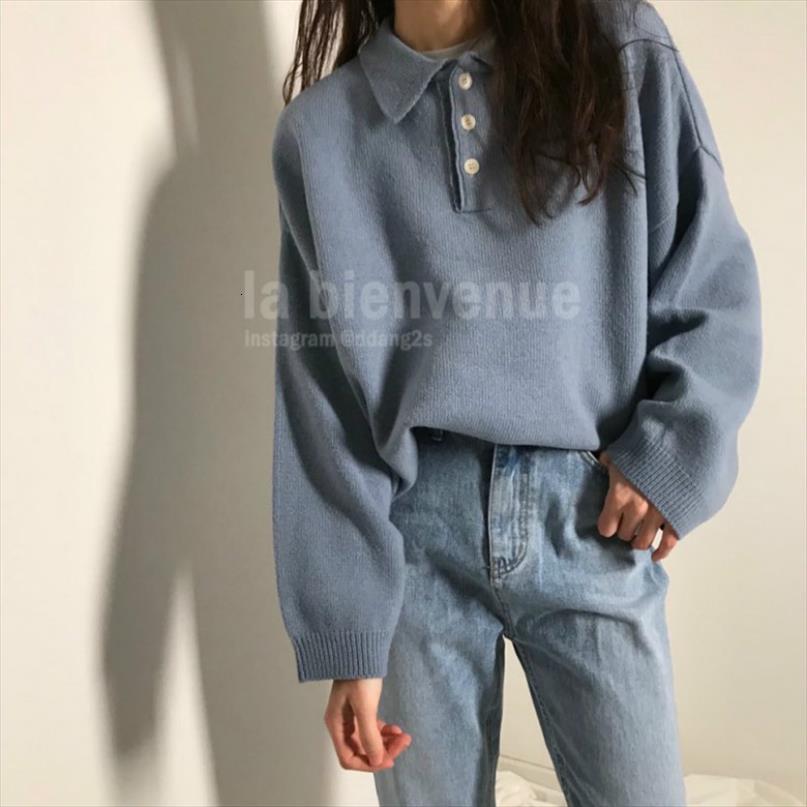 women autumn winter oversized sweater with buttons knitted pullover jumper casual loose plus size pull femme hiver truien dames, White;black
women autumn winter oversized sweater with buttons knitted pullover jumper casual loose plus size pull femme hiver truien dames, White;black