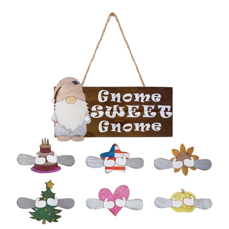 Pendant Necklaces 1 Set Wooden Door Gnome Sign Hanging Front Home Porch Decor 
Pendant Necklaces 1 Set Wooden Door Gnome Sign Hanging Front Home Porch Decor