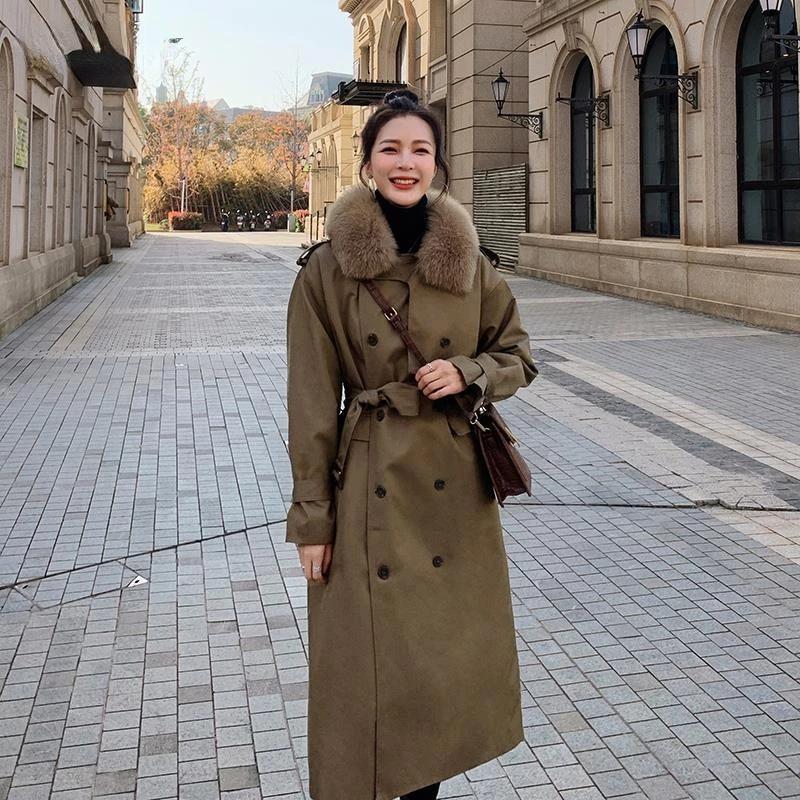 Women's Trench Coats 2021 Thicken Parker Windbreaker Winter Jacket & Coat Women Korean Cotton Padded Outerwear Long Loose Wool Liner Overcoa, Tan;black
Women's Trench Coats 2021 Thicken Parker Windbreaker Winter Jacket & Coat Women Korean Cotton Padded Outerwear Long Loose Wool Liner Overcoa, Tan;black