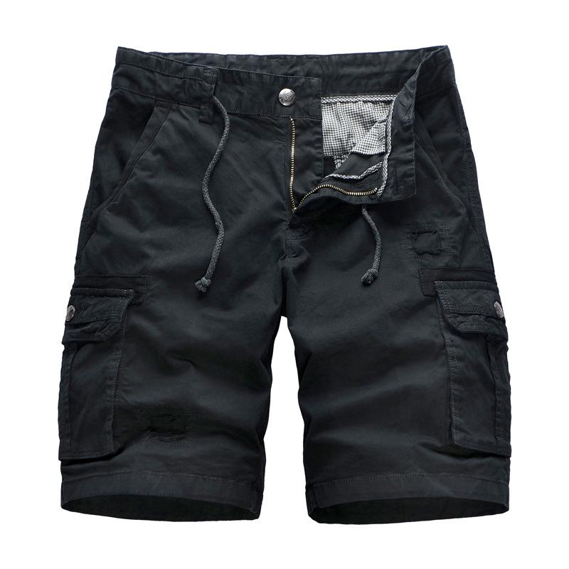 Drawstring Cargo Shors Men 2021 Summer Mens Casual Shorts Comfortable Cotton Board Multi Pocket Military Short Hombre 38 Men's