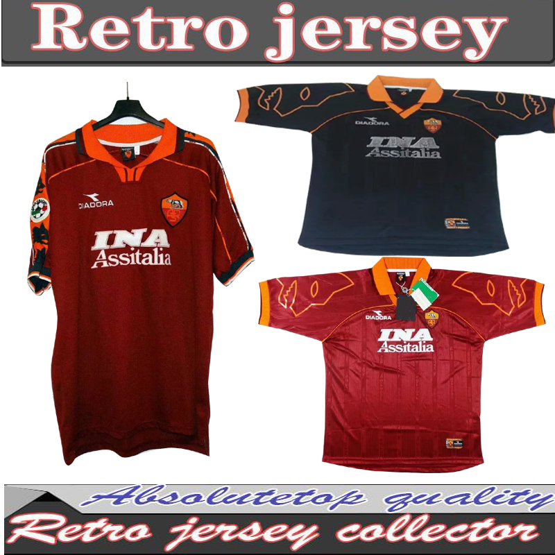 98-99 99-00 1990 1991 1992 1994 1995 1996 Retro roma TOTTI GIANNINI soccer jersey 92 94 95 96 AS Rome classic commemorate Collection Maglia da calcio, Black;yellow
98-99 99-00 1990 1991 1992 1994 1995 1996 Retro roma TOTTI GIANNINI soccer jersey 92 94 95 96 AS Rome classic commemorate Collection Maglia da calcio, Black;yellow