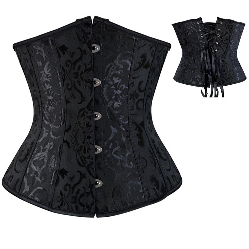 Woman Bustiers Women Underbust Corset Top Bustiers Sexy Jacquard Boned Overbust Waist Slimming Belt Body Shaper Corsets Corselet Black White
Woman Bustiers Women Underbust Corset Top Bustiers Sexy Jacquard Boned Overbust Waist Slimming Belt Body Shaper Corsets Corselet Black White