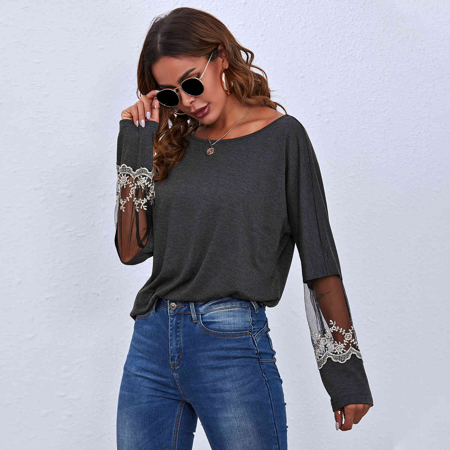 Spring Summer long sleeve patchwork women pullovers t shirt fashion o-neck outwear spring tops 210524, Dark grey
Spring Summer long sleeve patchwork women pullovers t shirt fashion o-neck outwear spring tops 210524, Dark grey