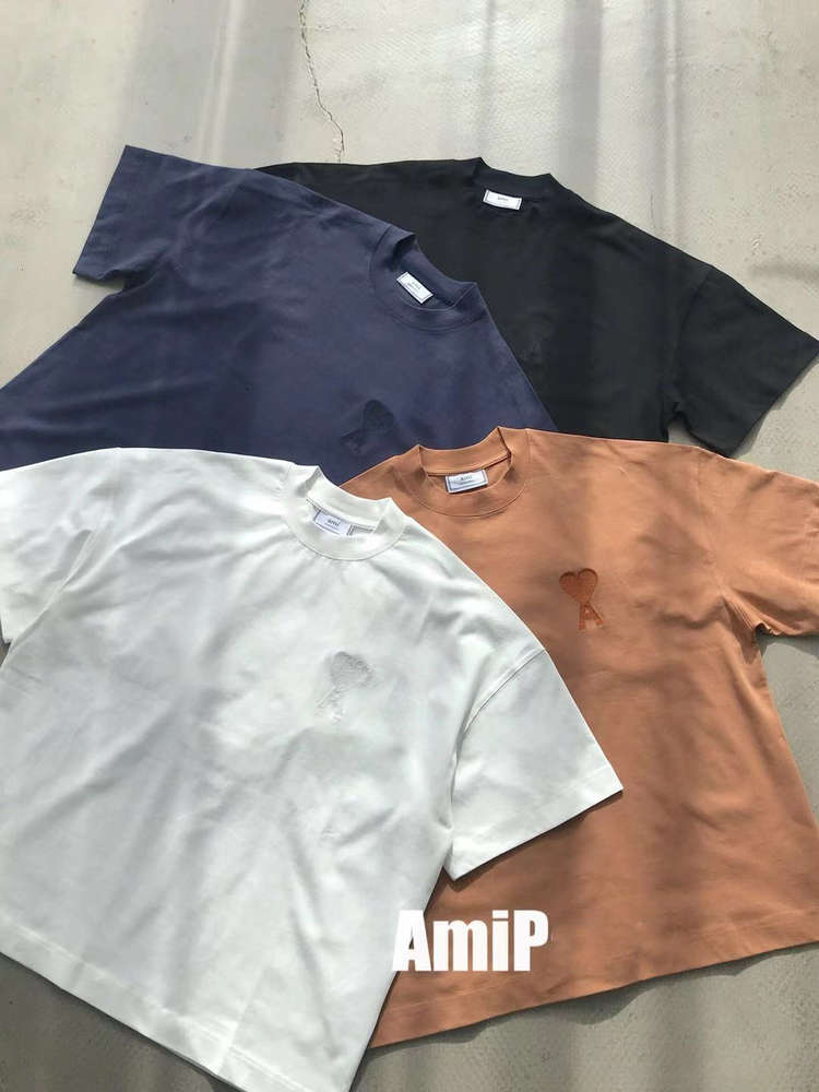 Clothing 2021 AMI Homme T shirt Mens men Women Designer Hoodies High Street Print T shirt size s-m-l-sl-xxl F10