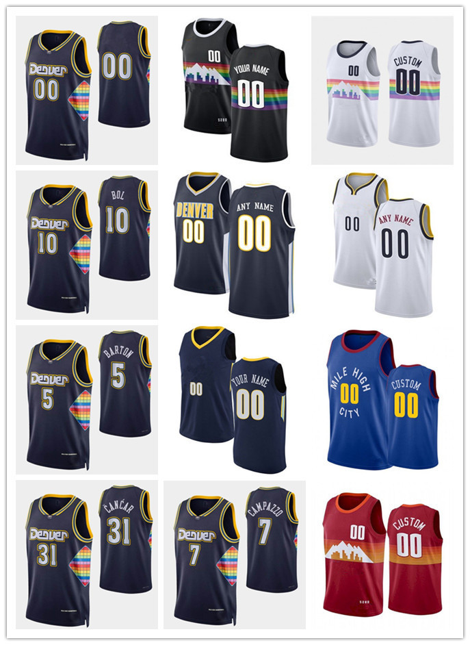 75th Custom MEN Jersey Womn Youth 5 Will Barton 10 Bol Bol 7 Facundo Campazzo 31 Vlatko Cancar Denver''Nuggets''Basketball Jerseys, Black;red
75th Custom MEN Jersey Womn Youth 5 Will Barton 10 Bol Bol 7 Facundo Campazzo 31 Vlatko Cancar Denver''Nuggets''Basketball Jerseys, Black;red
