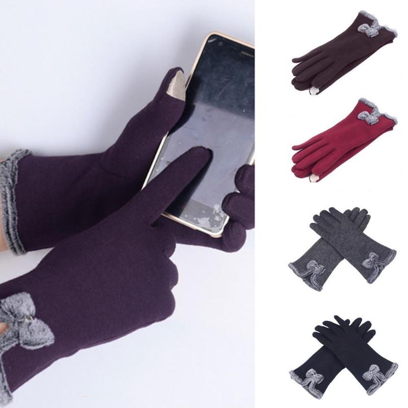 Five Fingers Gloves 1 Pair Women Plush Bow Warm Windproof Autumn Winter Touch Screen Fitness Full Finger For Wedding Guantes
Five Fingers Gloves 1 Pair Women Plush Bow Warm Windproof Autumn Winter Touch Screen Fitness Full Finger For Wedding Guantes