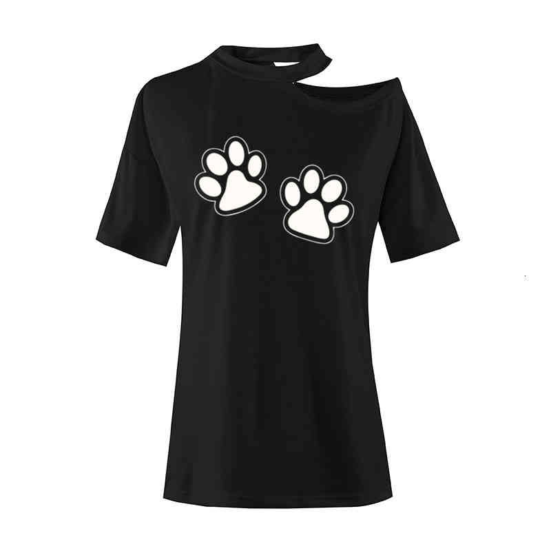 Summer Cotton Blusas Women Dog Footprint Printed T Shirt Kawaii Casual Short Sleeve Tee Shirt Off Shoulder Camiseta Mujer, White
Summer Cotton Blusas Women Dog Footprint Printed T Shirt Kawaii Casual Short Sleeve Tee Shirt Off Shoulder Camiseta Mujer, White