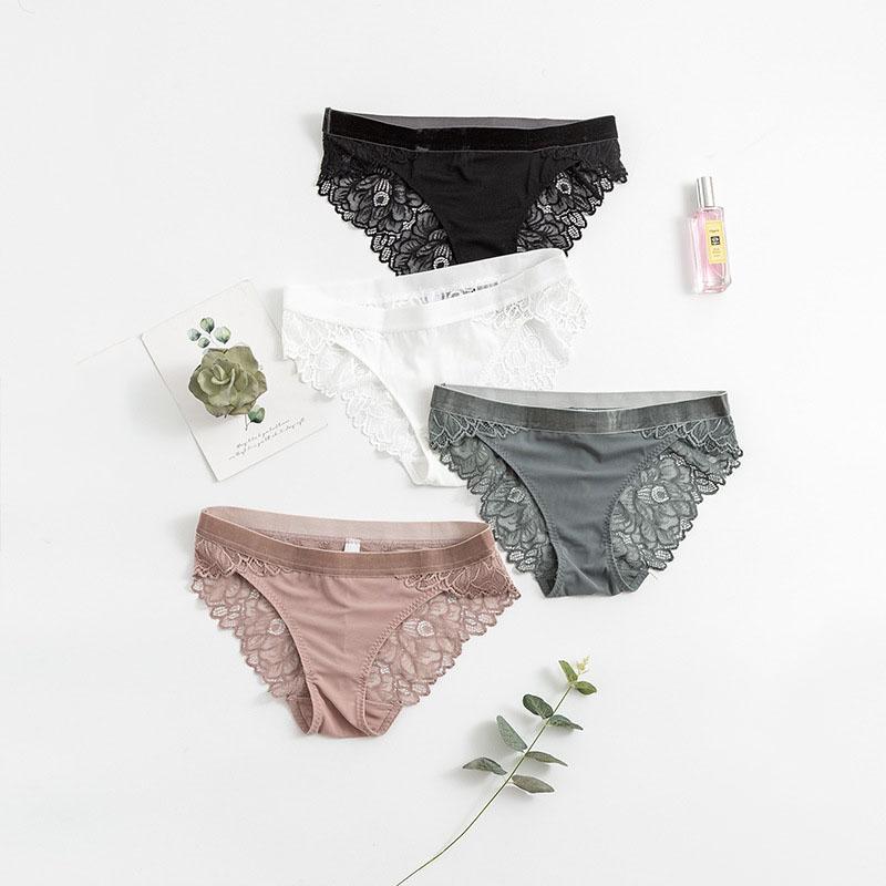 Women's Panties Sexy Velvet Edge Lace Mulberry Silk Women Briefs Soft Print Hollow Out Elastic Vintage Comfortable Female Underpant C86, Black;pink
Women's Panties Sexy Velvet Edge Lace Mulberry Silk Women Briefs Soft Print Hollow Out Elastic Vintage Comfortable Female Underpant C86, Black;pink