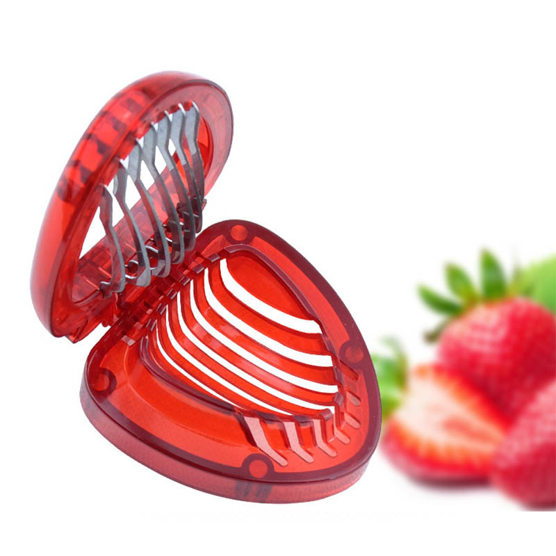 Stainless Steel vegetable Fruit Carving Tools Portable Strawberry Slicer Salad Cutter Kitchen decor Gadgets DIY hand Craft 1 pcs