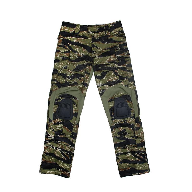 Men's Tactical Long Pants Tiger Stripe Ripstop Camouflage Combat Military G3