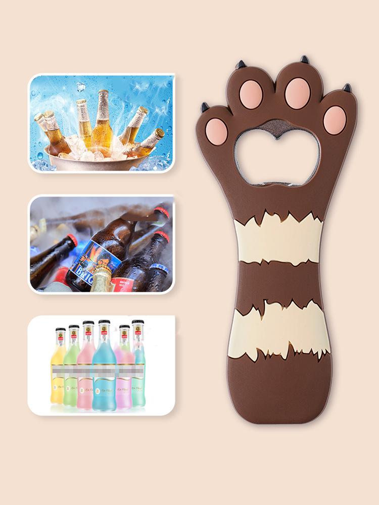 2021New Beer Bottle Opener Refrigerator Magnet Creative Funny Shape Portable Hanging Hole Design Save Kitchen Supplies Free shipping