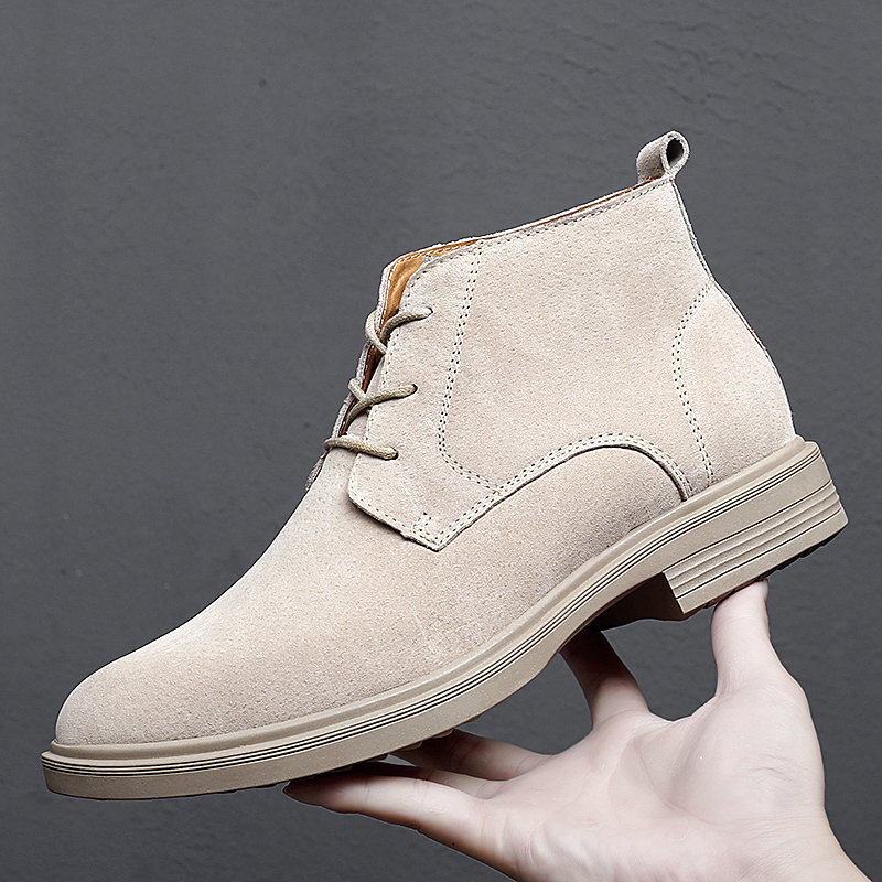 men shoes fashion outdoors spring autumn round toe Simplicity faux suede lace up comfortable Casual fat chaussure homme solid black