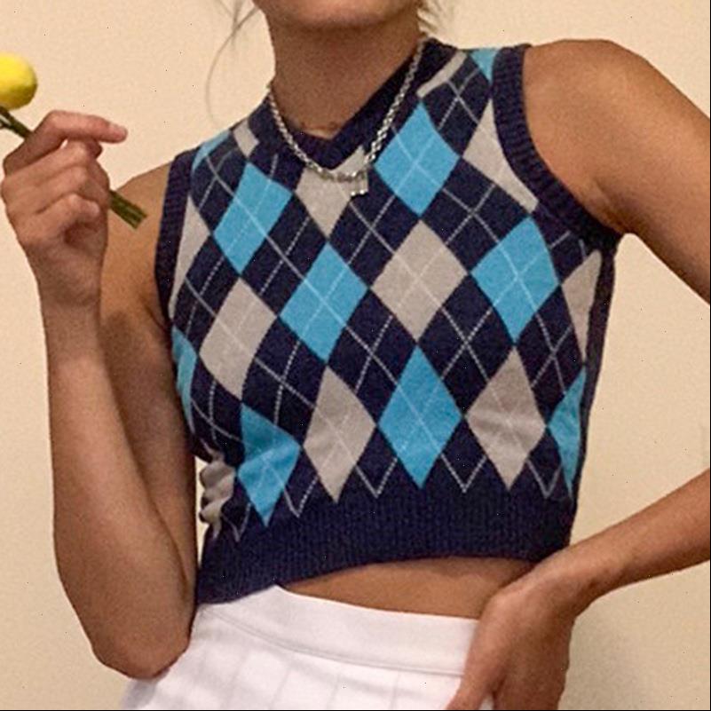 v neck women sweaters vintage argyle sweater vest black sleeveless plaid knitted crop casual autumn preppy style, White;black
v neck women sweaters vintage argyle sweater vest black sleeveless plaid knitted crop casual autumn preppy style, White;black