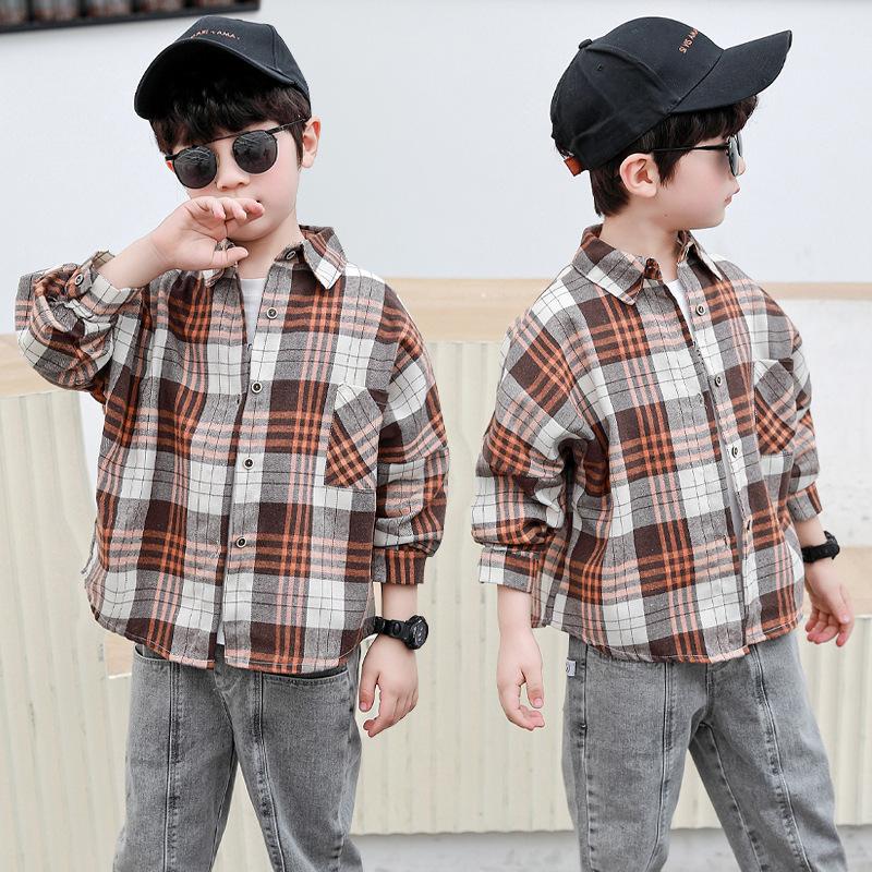 Shirts IENENS Kids Plaid Shirt Long Sleeve Checked Blouse Boy Girl Casual Coat Loose Cotton Tops All-match Spring Outwear, White;black
Shirts IENENS Kids Plaid Shirt Long Sleeve Checked Blouse Boy Girl Casual Coat Loose Cotton Tops All-match Spring Outwear, White;black