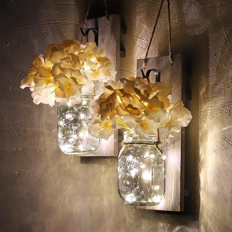 Wall Lamp 2 Pcs LED Hanging Bottle Lights With Artificial Flowers And String Garland Decor For Garden Coffee Shop Bar Bedroom Yard
Wall Lamp 2 Pcs LED Hanging Bottle Lights With Artificial Flowers And String Garland Decor For Garden Coffee Shop Bar Bedroom Yard