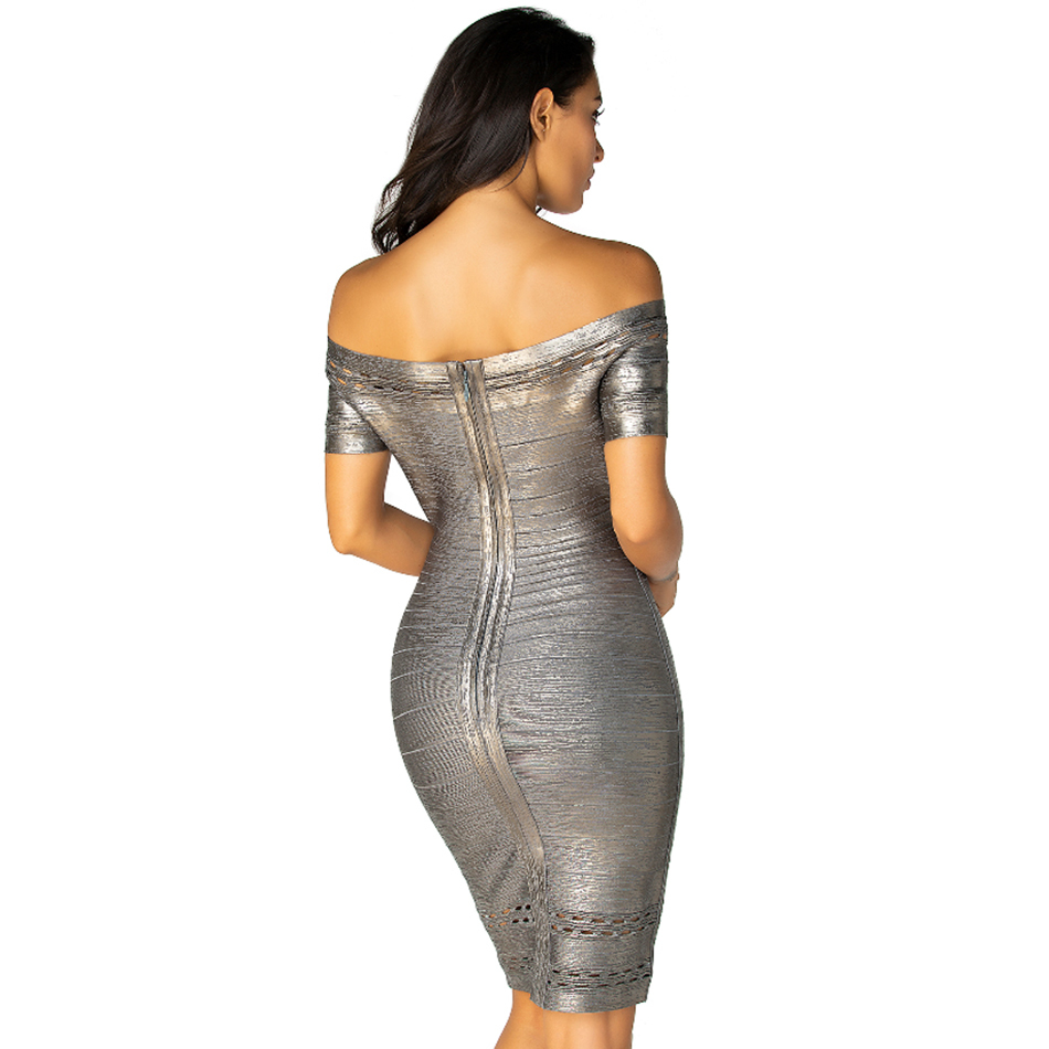 Summer Off Shoulder Short Sleeve Bandage Dress Sexy Hollow Out Club Evening Runway Party Bodycon For Women 210423