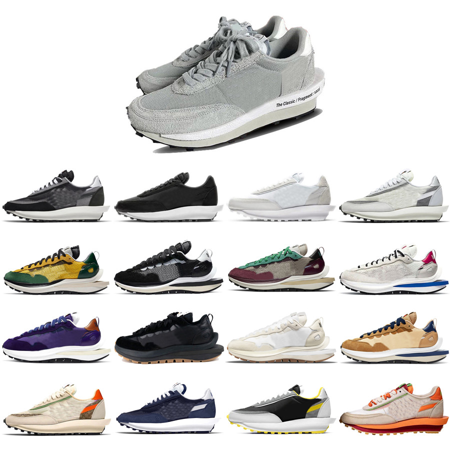 Authentic Fragment Sacai VaporWaffle 1.0 2.0 Shoes LDV LDWaffle Sesame Dark Iris Black White Green Blue Red Trainers Men Women Outdoor Sport
Authentic Fragment Sacai VaporWaffle 1.0 2.0 Shoes LDV LDWaffle Sesame Dark Iris Black White Green Blue Red Trainers Men Women Outdoor Sport