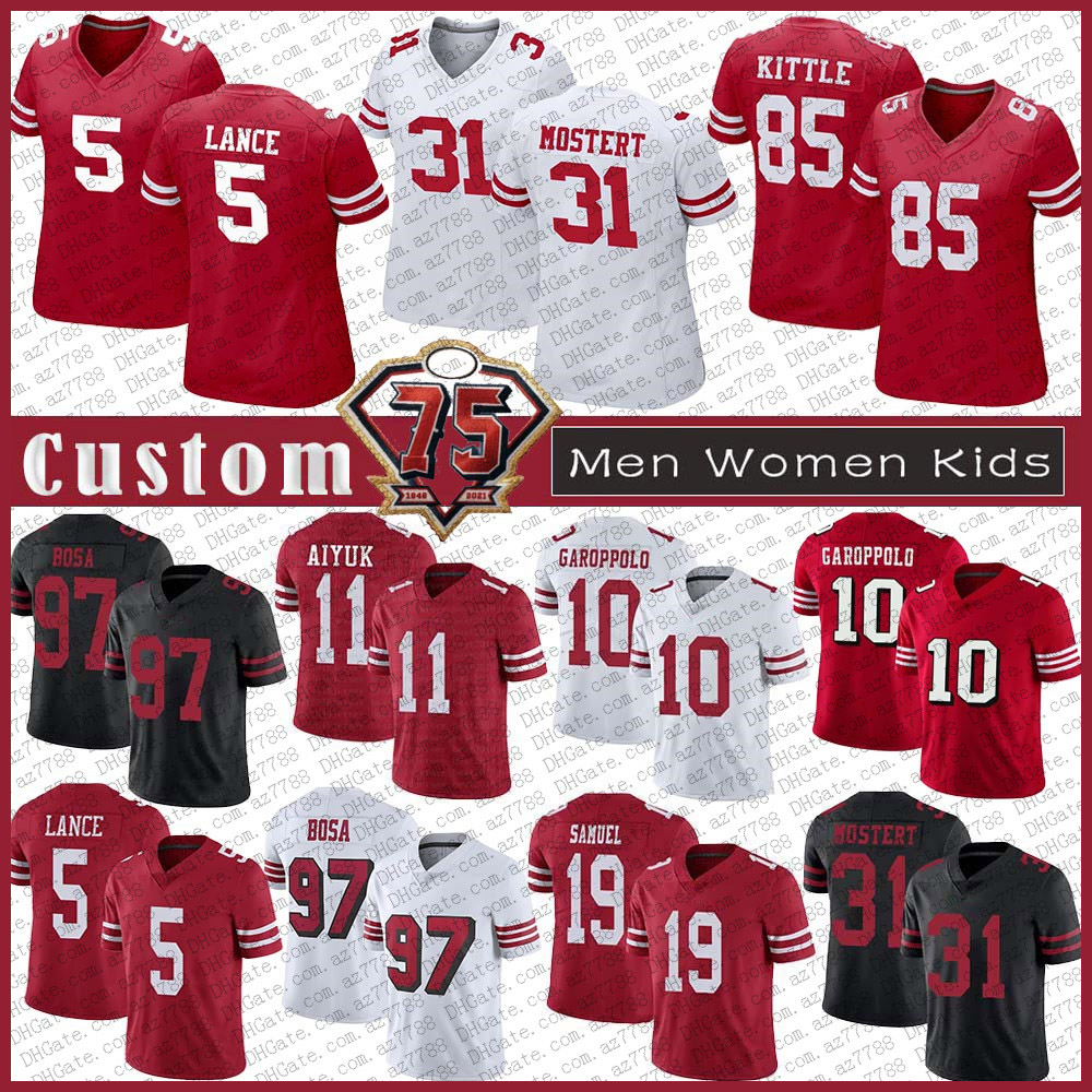 San Trey Lance Fred Warner Francisco Football jersey Custom Men Women Kids George Kittle 97 Nick Bosa Jimmy Garoppolo Deebo Samuel B, Shown
San Trey Lance Fred Warner Francisco Football jersey Custom Men Women Kids George Kittle 97 Nick Bosa Jimmy Garoppolo Deebo Samuel B, Shown