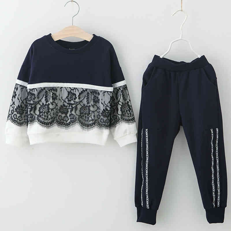 Spring Winter Girls Clothes 2pcs Set Christmas Outfit Kids Tracksuit Suit For Clothing Sets 210429