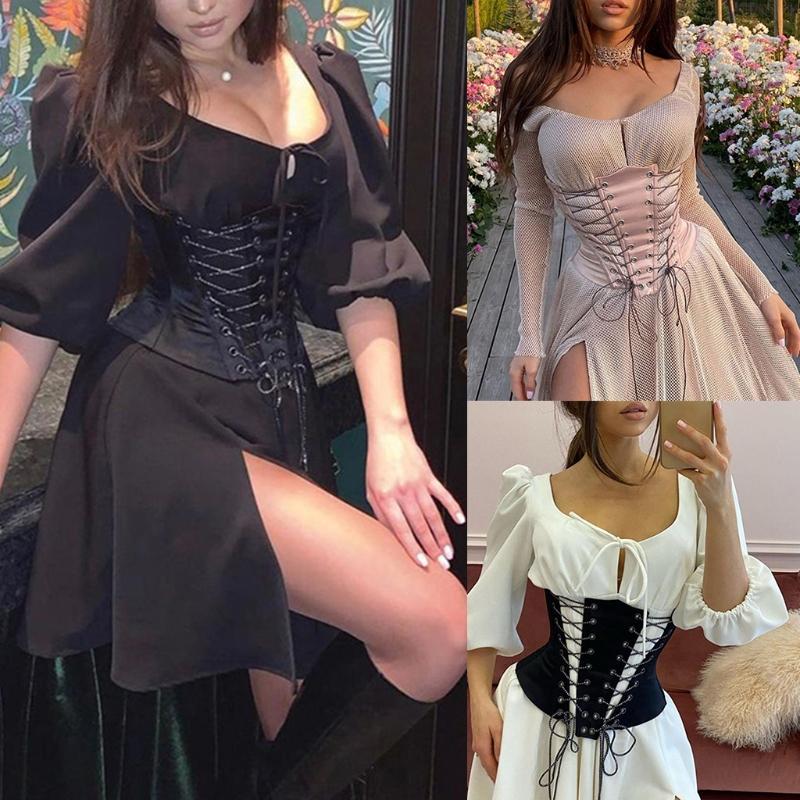 Belts Women Vintage Satin Velvet Corset Crop Top Criss Cross Lace-Up Underbust Bustier Cincher Solid Color Waist Belt Girdle Body X7XC, White
Belts Women Vintage Satin Velvet Corset Crop Top Criss Cross Lace-Up Underbust Bustier Cincher Solid Color Waist Belt Girdle Body X7XC, White