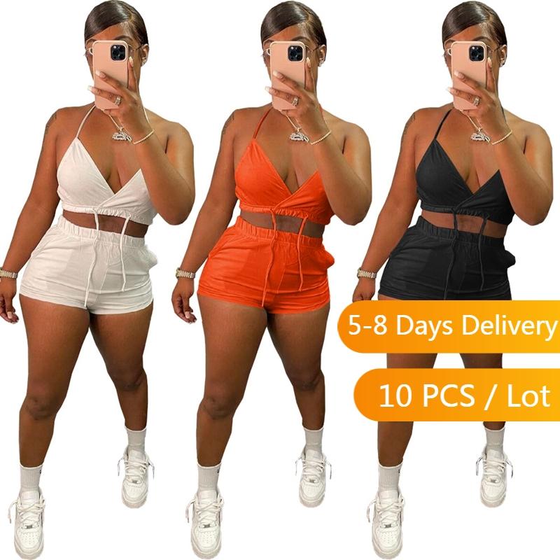 Women' Tracksuits Wholesale Cothes Bulk Items Summer Two Piece Set Women Bra Crop Top And Shorts Sportwear Female Solid Bodycon Matching Se, Black
Women' Tracksuits Wholesale Cothes Bulk Items Summer Two Piece Set Women Bra Crop Top And Shorts Sportwear Female Solid Bodycon Matching Se, Black