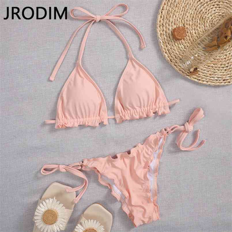 JRODIM Sexy Solid Mirco Bikini Set Ruffle Swimsuit Female Bandage Bathing Suit Brazlian Swimwear Biquini Beach Wear 210722, Green
JRODIM Sexy Solid Mirco Bikini Set Ruffle Swimsuit Female Bandage Bathing Suit Brazlian Swimwear Biquini Beach Wear 210722, Green