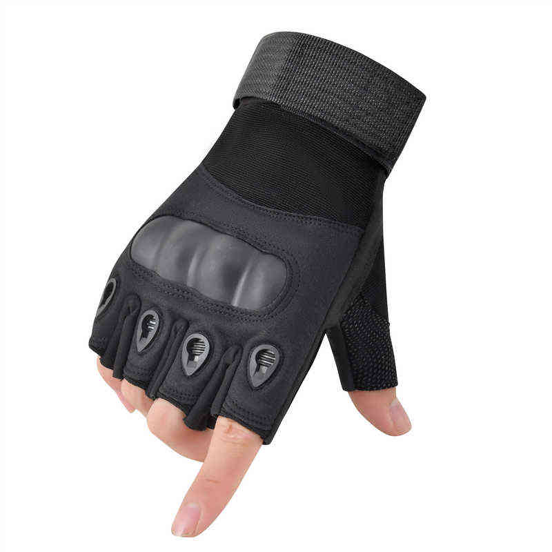 

Men's Tactical Fingerless Gloves Military Army Paintball Aioft Bicycle Motocycle Combat Hard Knuckle Half Finger Gloves Men, Yellow