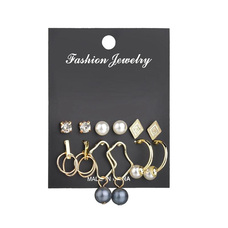 Stud Elegant Pearl Tassel Flower Crystal Geometric Earrings Set Fashion For Women Jewelry Gift, Golden;silver
Stud Elegant Pearl Tassel Flower Crystal Geometric Earrings Set Fashion For Women Jewelry Gift, Golden;silver