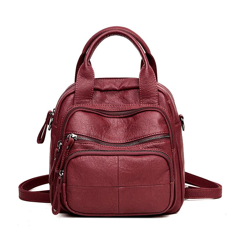 Backpack Female Bag Korean Version Of The Fashion PU Leather Young Mothers Shopping Leisure Versatile, Black
Backpack Female Bag Korean Version Of The Fashion PU Leather Young Mothers Shopping Leisure Versatile, Black