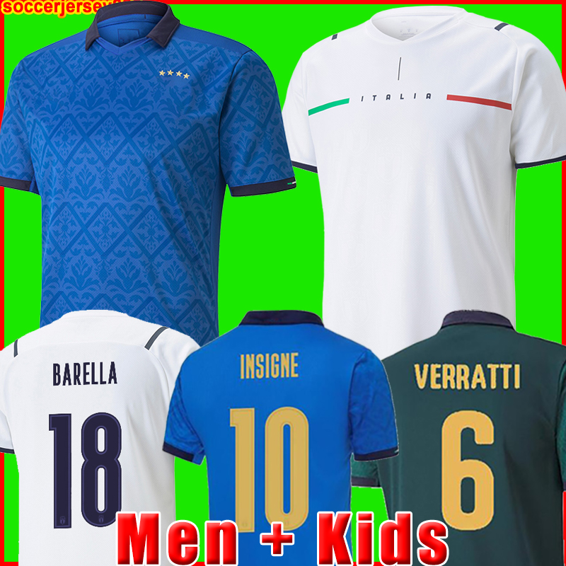 ITALY soccer Jersey 2021 2022 ITALIA BARELLA SENSI INSIGNE 20 21 22 European Euro Cup CHIELLINI BERNARDESCHI football shirts men + kids kit uniforms away, Men home
ITALY soccer Jersey 2021 2022 ITALIA BARELLA SENSI INSIGNE 20 21 22 European Euro Cup CHIELLINI BERNARDESCHI football shirts men + kids kit uniforms away, Men home