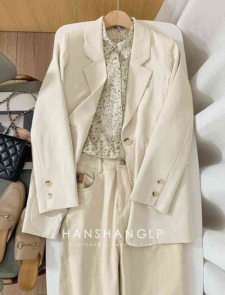 Solid Blue Black Color Long Sleeve Women Blazer Korean High Fashion Trendy Kacket Coat for Office Lady 211122