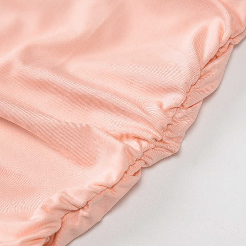 DEAT Women Slim Buttocks Mini Dress Solid Color Sleeveless Halter Temperament Fashion Spring Summer 11B004 210709