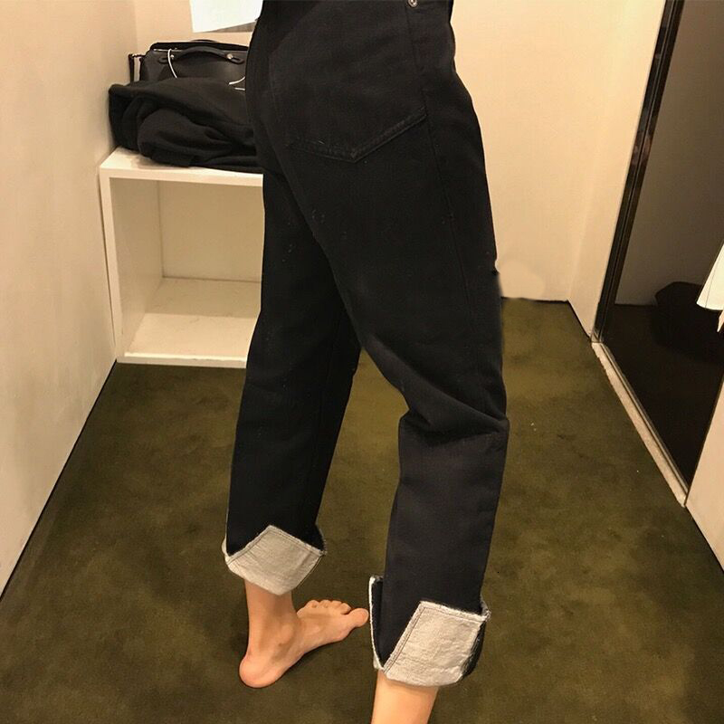women's jeans new style for autumn and winter high waist black alternative stylish denim women straight loose 2mug, Blue
women's jeans new style for autumn and winter high waist black alternative stylish denim women straight loose 2mug, Blue