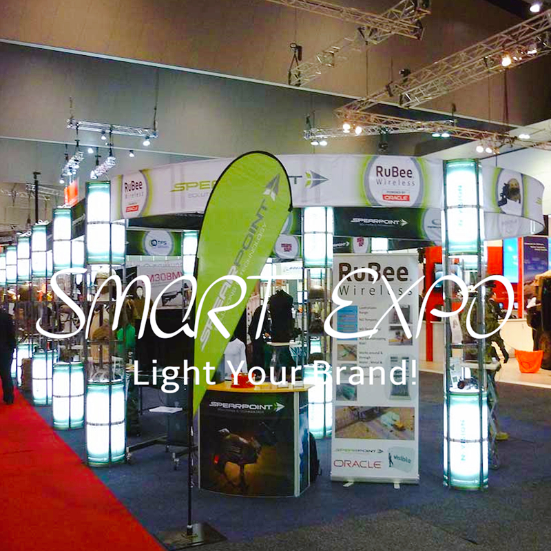 Corporate Exhibit Stands 10ft*10ft Exhibition Booth Advertising Display with Custom Full Color Printing Portable Carry Bags