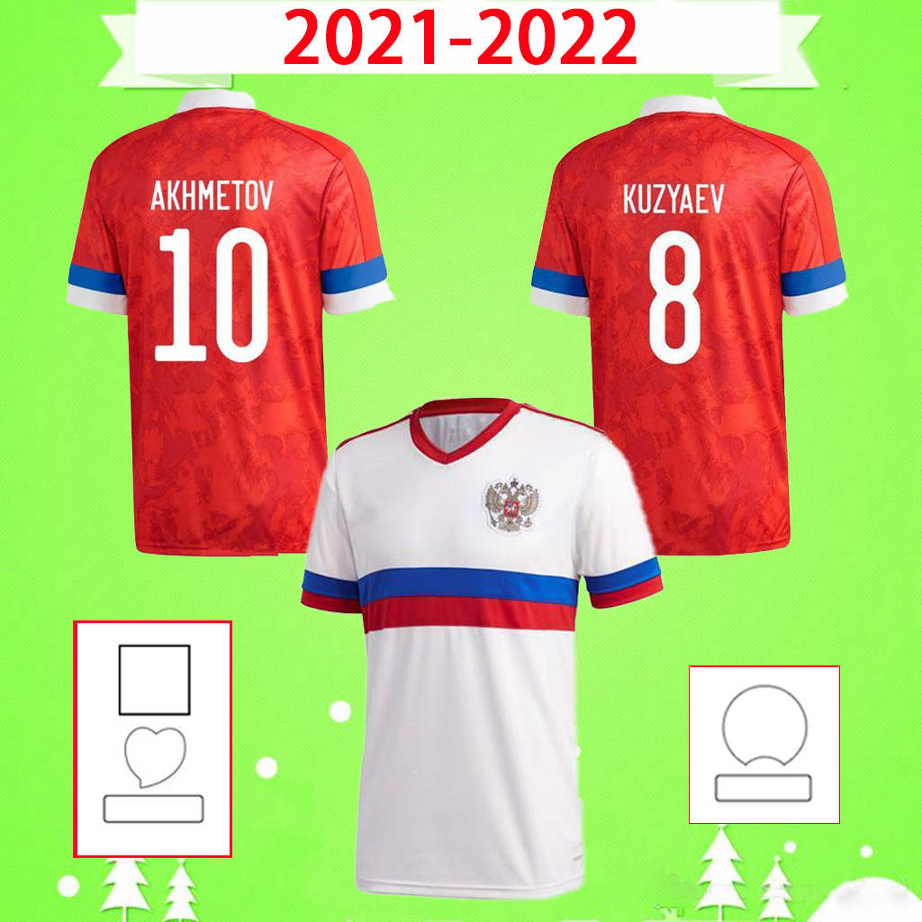 2021 2022 Russia Soccer Jerseys Home Away 21 22 #10 ARSHAVIN MIRANCHUK #18 ZHIRKOV EROKHIN #23 KOMBAROV SMOLOV red white Football Shirt Men + kids kit top quality 
2021 2022 Russia Soccer Jerseys Home Away 21 22 #10 ARSHAVIN MIRANCHUK #18 ZHIRKOV EROKHIN #23 KOMBAROV SMOLOV red white Football Shirt Men + kids kit top quality