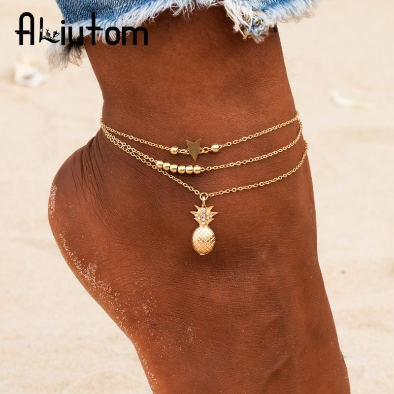 Anklets 3 Pcs/Set Boho Multilayer Star Pineapple Beads Chain Pendant Anklet Women Creative Crystal Set Fashion Jewelry Gift, Red;blue
Anklets 3 Pcs/Set Boho Multilayer Star Pineapple Beads Chain Pendant Anklet Women Creative Crystal Set Fashion Jewelry Gift, Red;blue